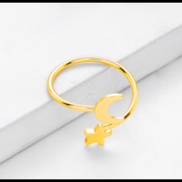 gold star and moon wrap ring - Picture 2 of 3